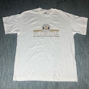 Vintage Single Stitch Florida Yacht Club White T Shirt Mens Sz XL
